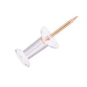 Creative Transparent Rose Gold Push Pin Cork Plastic Pushpin SpotClear Plastic Head Steel Point Thumb Tacks Wholesale