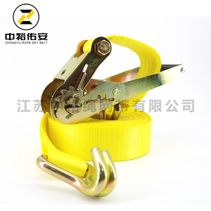 สายรัดนากาฮิโร รัชเชต ทายดาวน์ ขนาด 5 ซม. สีเหลือง โพลีเอสเตอร์ ตะขอคู่ สำหรับขนส่งสินค้า มัดรวม และรัดสินค้า - Product Image 4