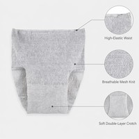 Culottes jetables post-partum respirantes en maille taille haute, douces et extensibles