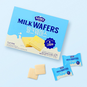 SAMAH Milk Wafer 1 boîte de 18 pièces, collation premium pour enfants, cadeau, biscuit wafer crémeux et croustillant, vente en gros alimentaire - Product Image 4