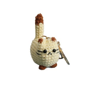 Llavero de Gato Tejido a Crochet Hecho a Mano, Amigurumi Gatito, Colgante de Animal Tejido para Bolso, Lindo Gato Calico, Tuxedo, Tabby, Peluche, Regalo - Product Image 5