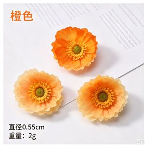 Cabezas de flor artificiales de amapola de olmo, 0.55 cm de diámetro, 2 g, poliéster, material para manualidades DIY, para horquillas, decoración de bodas - Product Image 2