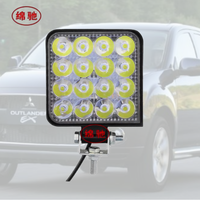 Projecteur de travail LED étanche 3 pouces carré 48W 16 LED vert 4800LM pour l'éclairage