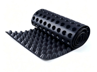 Géogrille en plastique PP à surface alvéolée pour aménagement paysager, imperméable, épaisseur 3 mm, noire, pour toiture de garage