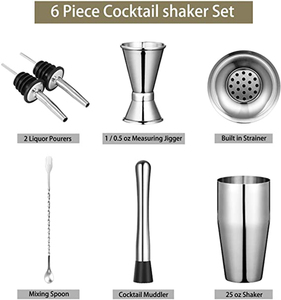 Barre En Acier inoxydable Outils avec Barman Crépine Martini Kit avec <span class=keywords><strong>Doseur</strong></span> et Cuillère à Mélanger et Boire Recettes Livret - Product Image 3