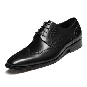 Chaussures en cuir formelles décontractées pour hommes britanniques, chaussures en cuir véritable pour hommes, chaussures formelles de mariage - Product Image 2