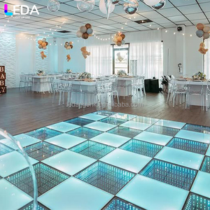 อุปกรณ์จัดงานแต่งงานในร่ม LEDA พื้นเต้นรำ 3 มิติ รูปทรงสี่เหลี่ยม ทำจากโลหะ พร้อมไฟ RGB ทันสมัย - Product Image 2