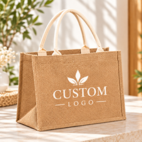 Sacs fourre-tout en jute écologiques, recyclables et réutilisables, sacs de courses en toile de jute naturelle, pochettes en toile de jute, sacs personnalisables avec logo