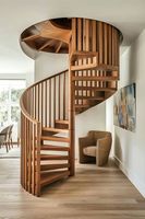 Escaliers en verre naturel de qualité supérieure pour la rénovation de duplex et de lofts, escalier en colimaçon en bois