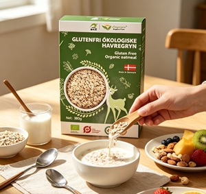 Fiocchi d'avena certificati senza glutine, in scatola, <span class=keywords><strong>cereali</strong></span> vegani integrali per colazione - Product Image 6