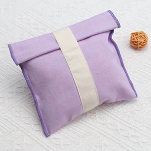 Custom Logo Printed Small Purple Canvas Envelope Necklace Ring Jewelry Pouch Gift Cosmetic Packing Cotton Flap Dust Bag - Product Image 4