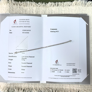 Bracelet tennis en argent sterling 925 avec diamants ronds brillants de 2 mm à 5 mm, cultivés en laboratoire CVD/HPHT, avec certificat IGI - Product Image 6