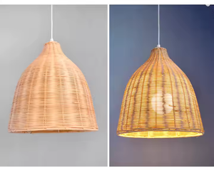 Lámpara colgante de diseño de Arte Moderno, luz decorativa de ratán hecha a mano, comedor, estudio, dormitorio, luz colgante <span class=keywords><strong>LED</strong></span> de Bambú - Product Image 4