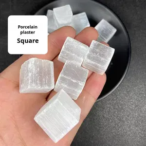 HZ Cristal, Adornos de Piedra Natural, Cubos de Minerales para Decoración del Hogar, Yeso Translúcido Natural de Marruecos - Product Image 2