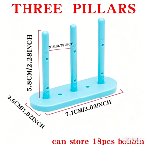 Suporte para Bobinas de Máquina de Costura JINZEN com Três ou Quatro Postos, Caixa de Armazenamento Magnética para Tesouras e Chaves de Fenda - Product Image 6