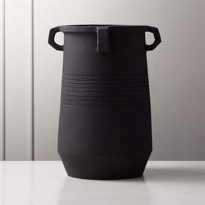 Home Decoration Black Coated Iron Decorative <b>Unique</b> Design Flower <b>Vase</b> Modern Design Flower Pot for Table - Product Image 2