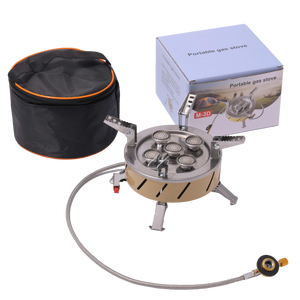 Buena combustión Nuevo diseño Estufa de gas 5 quemadores Estufa de camping de pellets pequeños Portátil - Product Image 3
