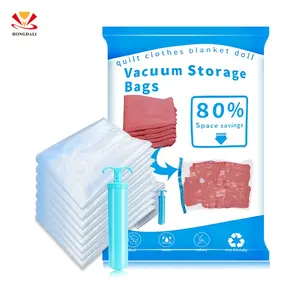 Factory Direct Supply Clothes Bag Storage Bags Vacuum Sealed Space Saver Hand Pump For Vacuum Storage Bags