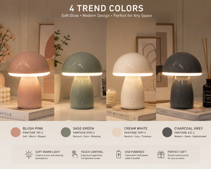 Nordic Metal Fabric LED Table Lamp <b>USB</b>-<b>C</b> Rechargeable Touch Control Portable Warm Ambient Light - Product Image 3