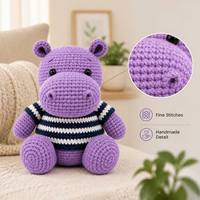 Jouets en crochet tricotés, animaux artisanaux en peluche, poupées animales en tissu tricoté personnalisées, jouets en peluche doux en coton faits à la main