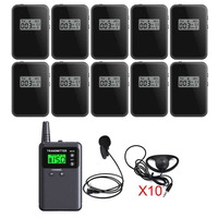 Système de guidage audio sans fil 2.4G Longue durée de vie de la batterie 999 canaux Port Type-C pour conférence de traduction