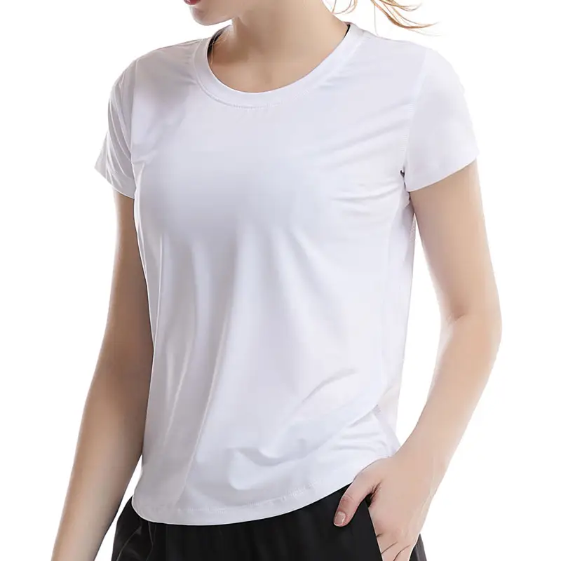 Frauen Plus Size Elastic T-Shirt Fitness Quick Dry Yoga Top