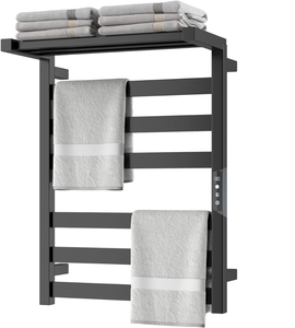 Toallero Calefactable de 6 Barras, Eficiente Energéticamente, Anticorrosión, Impermeable, de Aleación de Aluminio, para Baño - Product Image 1