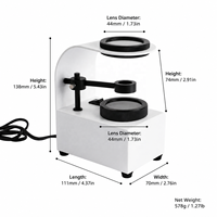 Loupe portable à fixation ceinture avec lentille polarisante haute définition pour microscopie et bijoux en diamant