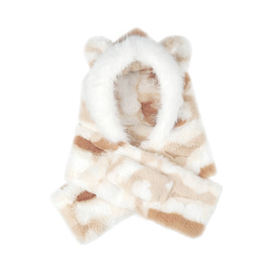 Qianqianwo Autumn Winter Warm Hat 100% Polyester Thickened Windproof Ear Neck Protector Three In One Plush Hat - Product Image 4