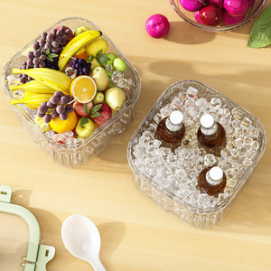 Double-Walled Ice Storage Bucket Food Grade Plastic Large Capacity Dustproof Odor Proof For Home Use - Product Image 1