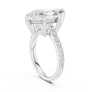 Anillo de Diamantes Cultivados en Laboratorio, Chapado en Oro de 10Kt, 14Kt, 18Kt, 22Kt, con Rodio, Elegante, para Mujer, para Boda o Compromiso, Certificado IGI - Product Image 3