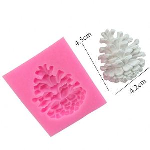 DIY Pinecone Christmas Series <b>Silicone</b> Fondant Molds, Cake Border Decorating <b>Tools</b>, Chocolate Molds - Product Image 2