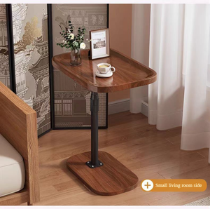 Piccolo concavo a forma di nordico moderno in <span class=keywords><strong>legno</strong></span> <span class=keywords><strong>tavolino</strong></span> regolabile altezza laterale per soggiorno letto casa convertibile per - Product Image 2