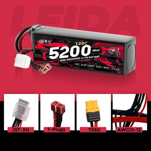 LEIDA LD05-4S5200 OEM 14.8V 120C Lithium Marine Batterij <span class=keywords><strong>5200mAh</strong></span> 4S voor RC vliegtuigen, quadcopters, auto's & boten - Product Image 4