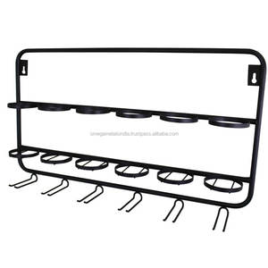 Casier à vin mural en métal pour 6 bouteilles pour le stockage du whisky et de la bière dans les bars et les hôtels - Product Image 6