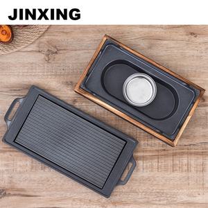 Commerciële Moderne Stalen En Metalen Alcohol Bbq Grill Met Oven Functie Anti-Aanbakplaat 2 Branders-Binnen/Buiten Gebruik - Product Image 3