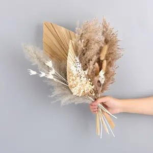 home decoration palm preserved dried decorative flowers bouquets palm leaves large dried flowers palm set