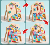 Jouets en bois, puzzles, blocs de construction faits à la main, jeu familial interactif et diversifié pour enfants