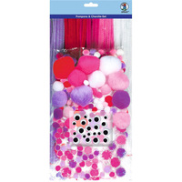 Nettoyeur de tuyaux avec poms feutre Wiggle Eyes plume Origami papier acrylique Flatback strass enfants jouets d'apprentissage en bois plastique