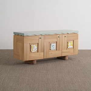 Mueble de Entrada de Lujo <span class=keywords><strong>con</strong></span> Detalles de Azulejos Pintados y Compartimentos de Almacenamiento para Espacios Residenciales Contemporáneos - Product Image 4