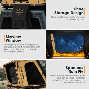 San Hima Nhanh Chóng Thiết lập Không Thấm Nước 4WD Cứng Shell Roof Top Lều 4x4 Cắm Trại Hardshell Trên Mái Nhà Lều Trong Xây Dựng LED Thanh Ánh Sáng - Product Image 6