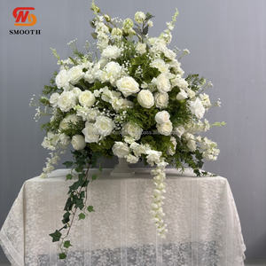 Centro de Mesa de Boda con Bola de Flores Artificiales, Arreglo de Rosas Blancas, Centro de Mesa de Boda, Venta Caliente, OEM - Product Image 4