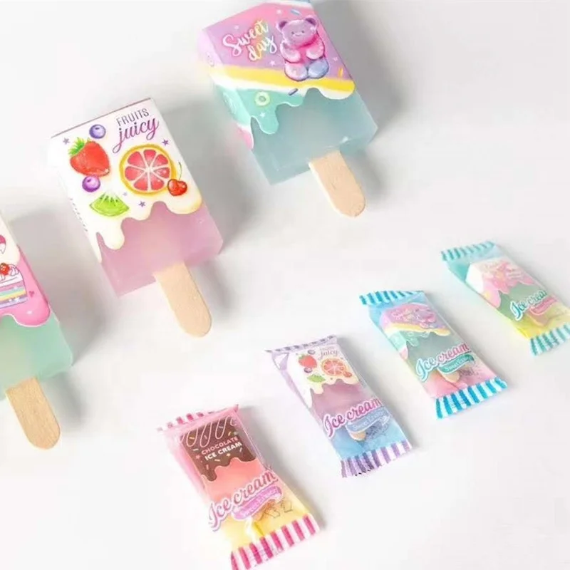 Непыльный эскимо прекрасный ПВХ прозрачный мягкий прозрачный ластик для карандашей для студентов и художников