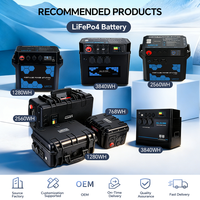 Générateur solaire à onde sinusoïdale pure 3000W, portable, pour bateau marin, batterie LiFePO4, panneaux solaires, station d'alimentation portable 12V pour voiture