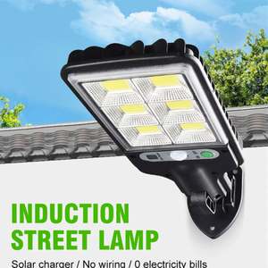 Lampu dinding keamanan taman, lampu jalan luar ruangan Sensor gerak PIR Remote kontrol 3 Mode tahan air COB LED - Product Image 2