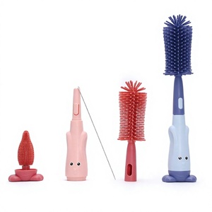 Cepillo de Limpieza para Biberones BEST, Juego de Estropajos de Silicona, Lavador de Tazas de Leche Portátil, Cerdas Suaves para Uso Doméstico - Product Image 4