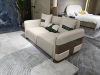 Ensemble de canapés sectionnels en cuir véritable moderne de style européen de luxe nouveaux meubles postmodernes en cuir italiens pour appartement et salon