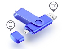 Memoria USB de Alta Calidad 2 en 1 Giratoria USB-C OTG de 128 GB, 64 GB, 2 GB, 32 GB, 16 GB, 8 GB, Unidad Flash USB de Metal