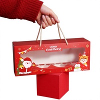 Boîte pliable portable pour mini-gâteaux, mousse, desserts et muffins, avec fenêtre, en matériaux recyclés et vernissés