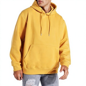 Wholesale Men Heavyweight 100% Cotton Street Style Custom Logo Hot Selling Solid Color Oversized Winter Drop Shoulder <b>Hoodie</b> - Product Image 1